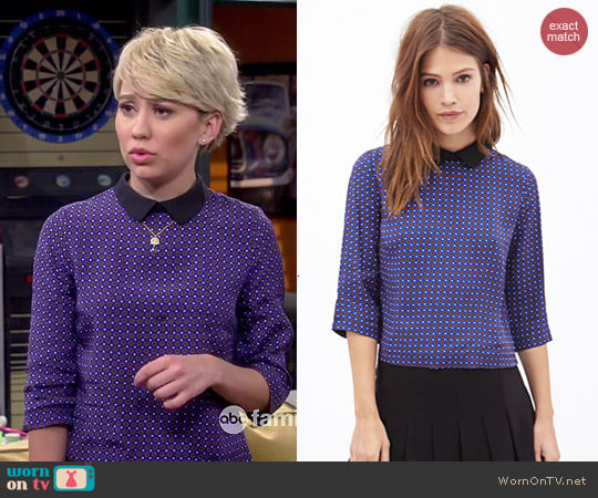 Forever 21 Peter Pan Collar Top worn by Riley Perrin (Chelsea Kane) on Baby Daddy