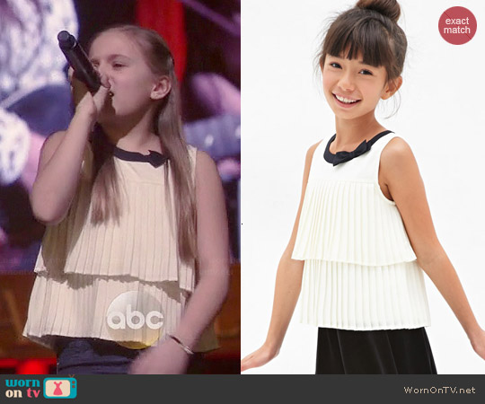 Forever 21 Pleated Bow Top worn by Daphne Conrad (Maisy Stella) on Nashville