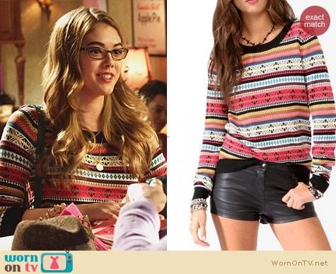 Forever 21 Vibrant Fair Isle Sweater worn by McKaley Miller on Hart of Dixie