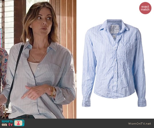 Frank & Eileen Fine Striped Shirt worn by Christa Miller on Cougar Town