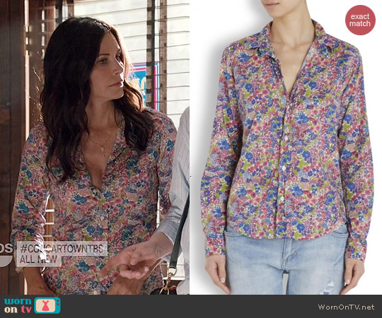 Frank & Eileen Floral Barry Shirt worn by Courtney Cox on Cougar Town