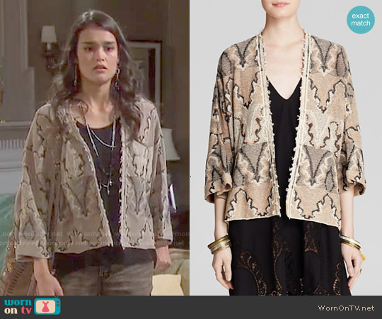 Free People Butterfly Kimono Cardigan worn by Paige Larson (True O'Brien) on Days of our Lives