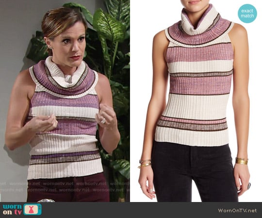 Free People 'Carly' Rib Sweater Tank worn by Chelsea Lawson (Melissa Claire Egan) on The Young and the Restless