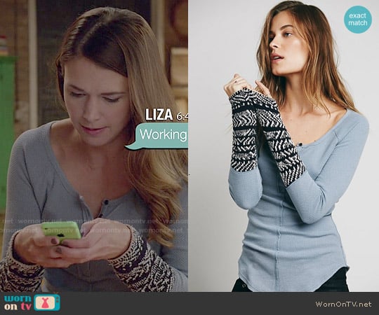 Free People Alpine Cuff Henley worn by Liza Miller (Sutton Foster) on Younger