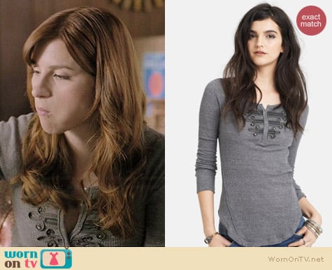 Free People Battalion Thermal Top worn by Aya Cash on You're the Worst