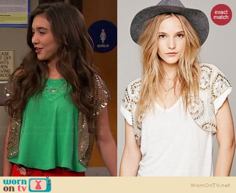 Free People Beaded Bolero worn by Rowan Blanchard on Girl Meets World