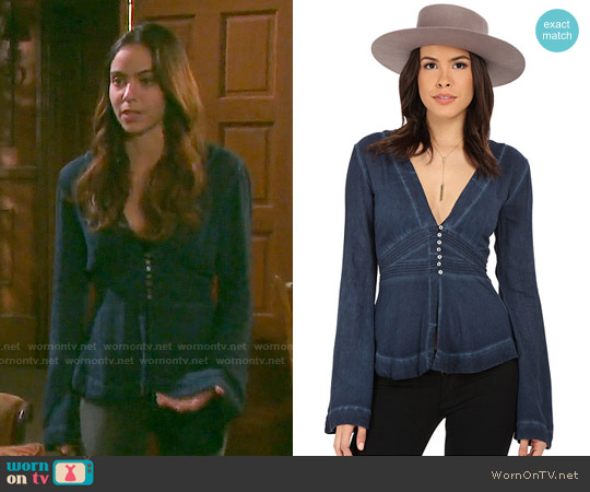 Free People Boho Top worn by Ciara Brady (Victoria Konefal) on Days of our Lives