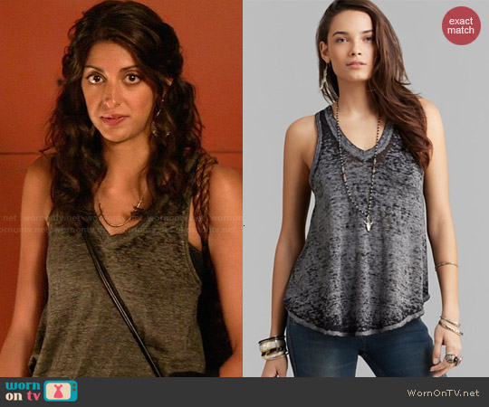 Free People Breezy Tank Top in Black worn by Zara Sandhu (Meera Rohit Kumbhani) on Weird Loners