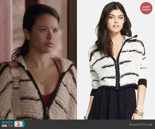 Free People Cecilia Hoodie worn by Mariana Foster (Cierra Ramirez) on The Fosters