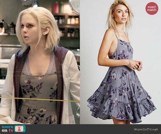 Free People Circle of Flowers Slip in Grey worn by Liv Moore (Rose McIver) on iZombie