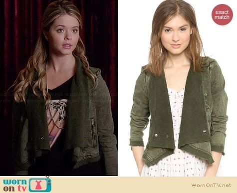 Free People Collapsing Twill Jacket in Military worn by Sasha Pieterse on PLL