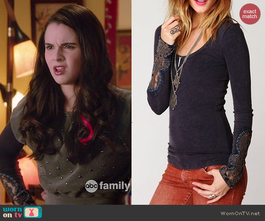 Free People Crafty Cuff Thermal worn by Vanessa Marano on Switched at Birth