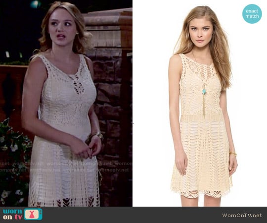 Free People Crochet Mini Dress worn by Summer Newman (Hunter King) on The Young and the Restless