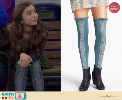 Free People Daisy Trail Over the Knee Socks worn by Rowan Blanchard on Girl Meets World