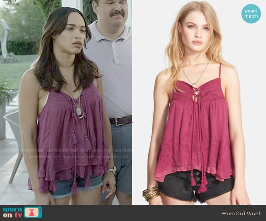 Free People Dandi Darling Gauze Top worn by Erica Dundee (Cleopatra Coleman) on Last Man On Earth