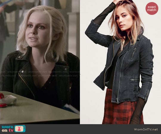 Free People Denim Blazer With Buckles worn by Liv Moore (Rose McIver) on iZombie