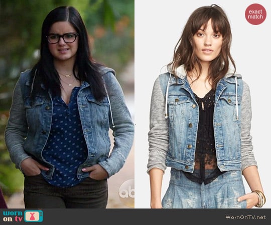 Free People Denim & Knit Jacket worn by Ariel Winter on Modern Family