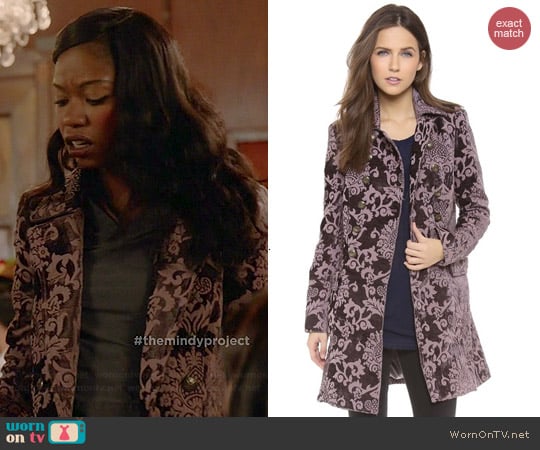 Free People Downtown Coat worn by Xosha Roquemore on The Mindy Project