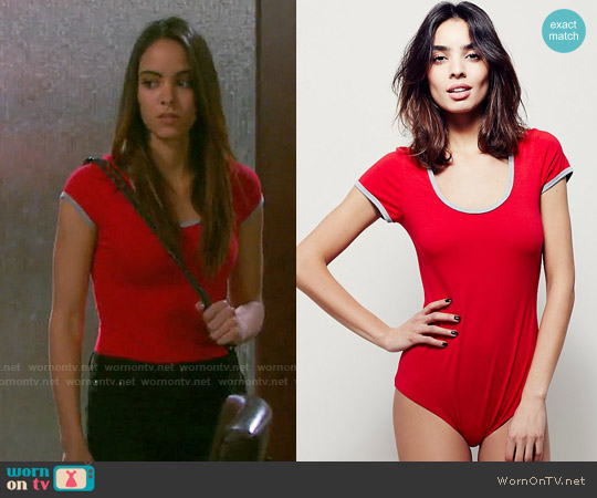 Free People Emmy Ringer Bodysuit worn by Ciara Brady (Victoria Konefal) on Days of our Lives