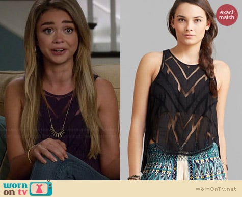 Free People Ethereal Daze Ginger Top worn by Sarah Hyland on Modern Family