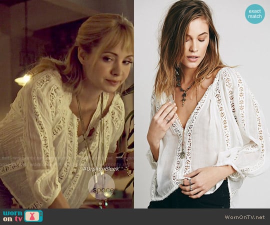 Free People Flower Chain Top worn by Shay (Ksenia Solo) on Orphan Black