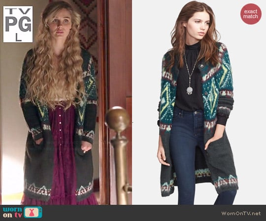 Free People Frosted Fair Isle Cardigan worn by Claire Bowen on Nashville