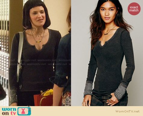 Free People Kyoto Cuff Thermal Tee worn by Brina Palencia on Star Crossed