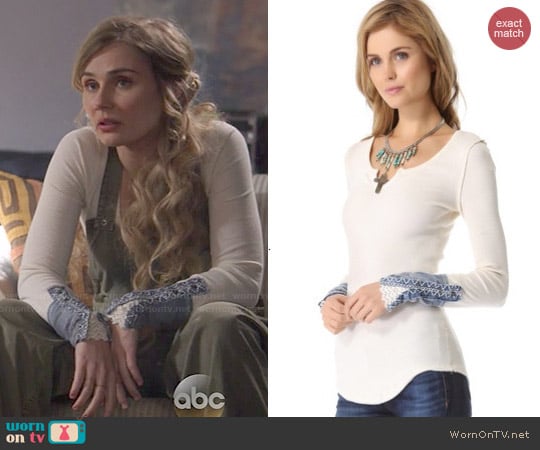 Free People Kyoto Cuff Thermal Top worn by Scarlett O'Connor (Clare Bowen) on Nashville