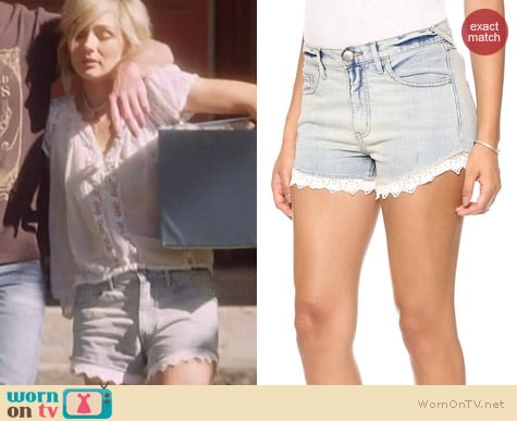 Free People Lacy Cutoff Shorts worn by Clare Bowen on Nashville