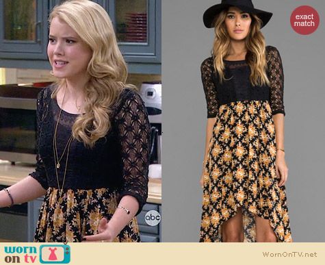 Free People Lonesome Dove Dress worn by Taylor Sprietler on Melissa & Joey