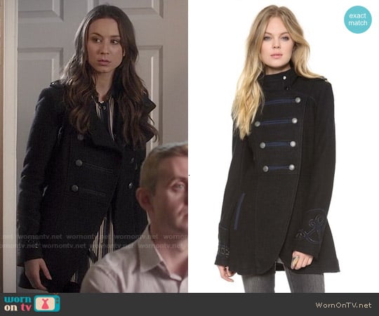 Free People Military Pea Coat worn by Troian Bellisario on PLL