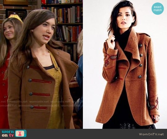 Free People Military Wool Coat worn by Riley Matthews (Rowan Blanchard) on Girl Meets World