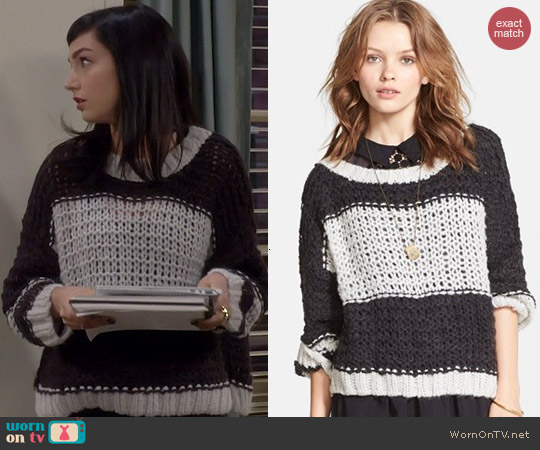 Free People Monaco Pullover worn by Molly Ephraim on Last Man Standing