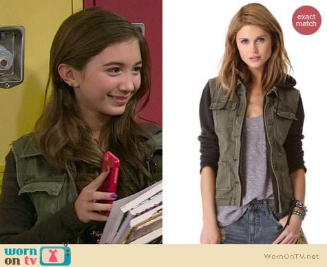 Free People Pieced Twill Jacket worn by Rowan Blanchard on Girl Meets World