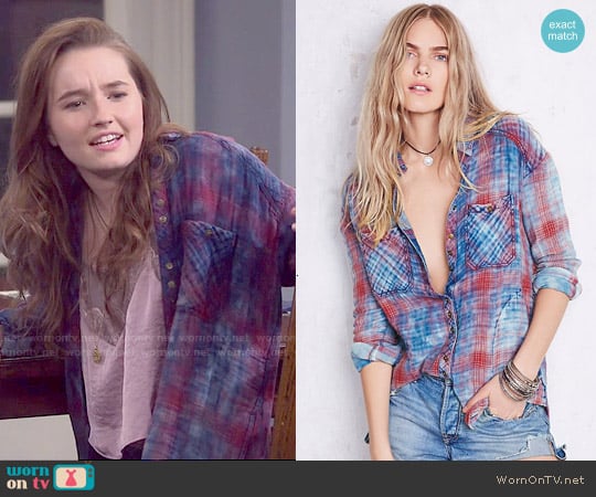 Free People Plaid Shirt worn by Eve Baxter (Kaitlyn Dever) on Last Man Standing