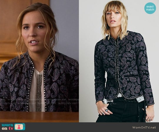 Free People Paisley Quilted Jacket worn by Maddie Jaymes (Lennon Stella) on Nashville