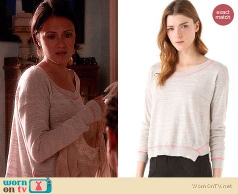 Free People Road Trip Sweater worn by Italia Ricci on Chasing Life