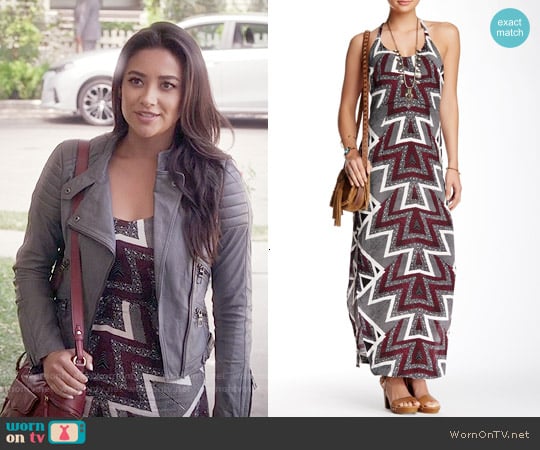 Free People Serves You Right Print Maxi Dress worn by Emily Fields (Shay Mitchell) on Pretty Little Liars