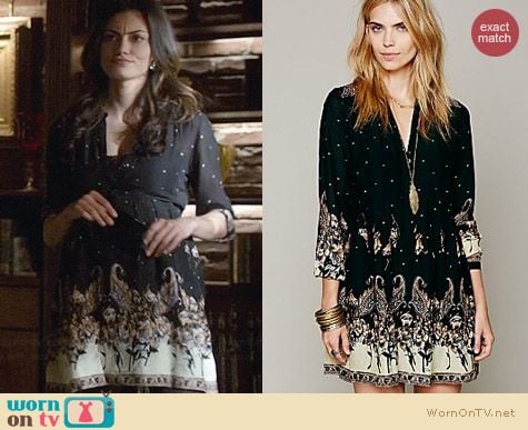 Free People Sierra Valley Shirtdress worn by Phoebe Tonkin on The Originals