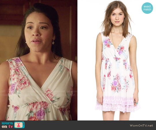 Free People Spring Fever Mini Dress worn by Jane Villanueva (Gina Rodriguez) on Jane the Virgin