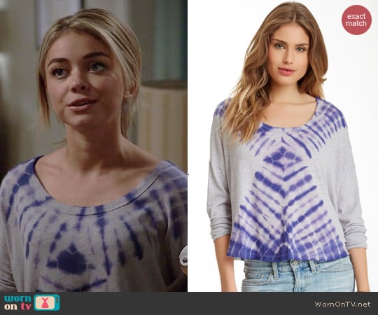 Free People Sundown Tie Dye Tee worn by Sarah Hyland on Modern Family