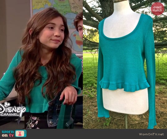 Free People Thermal Love Crop Top worn by Rowan Blanchard on Girl Meets World