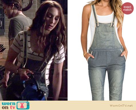 Free People Thomas Overalls worn by Troian Bellisario on PLL