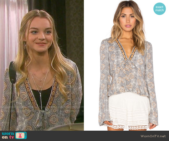 Free People Time Of Your Life Top worn by Claire Brady (Olivia Keegan) on Days of our Lives