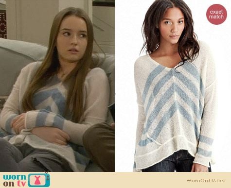 Free People Twelve Rose Sweater worn by Kaitlyn Dever on Last Man Standing