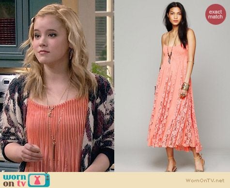 Free People Victorian Lace Dress worn by Taylor Sprietler on Melissa & Joey