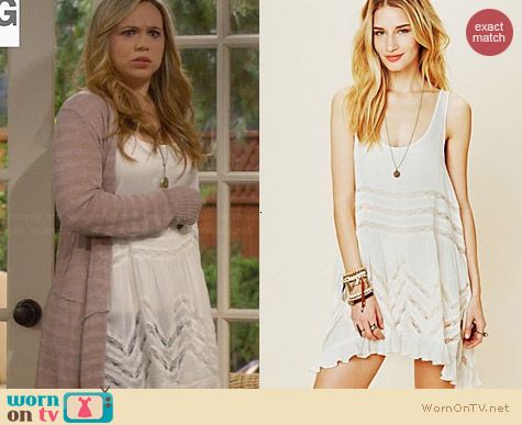 Free People Viole Trapeze Slip worn by Amanda Fuller on Last Man Standing