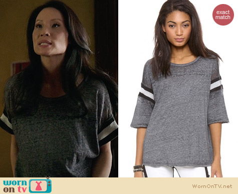 Free People Watch Me Shine Tee worn by Lucy Liu on Elementary