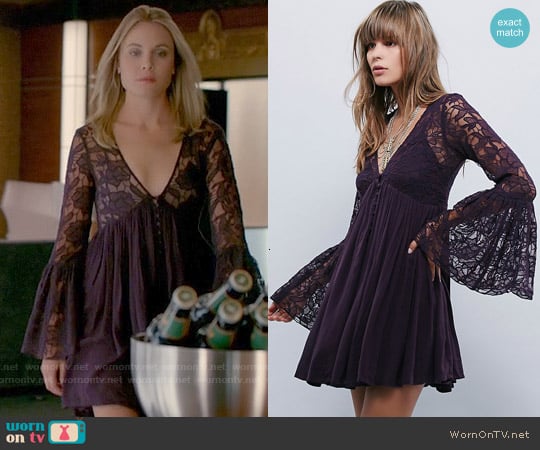 Free People With Love Dress in Huckleberry worn by Camille O'Connell (Leah Pipes) on The Originals