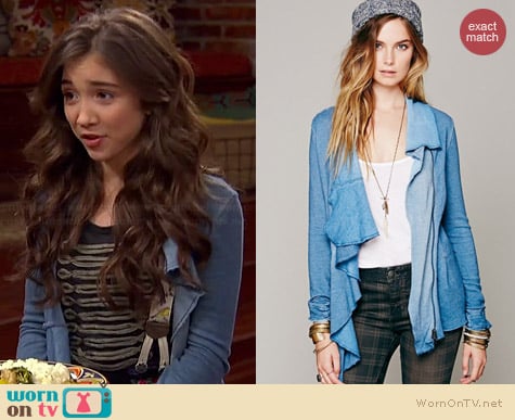 Free People Zip Ruffle Jacket worn by Rowan Blanchard on Girl Meets World